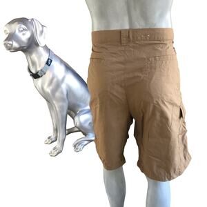 Columbia Omni Shade Sun Protection Cargo Tan Nylon Hiking Shorts Men's Size 42